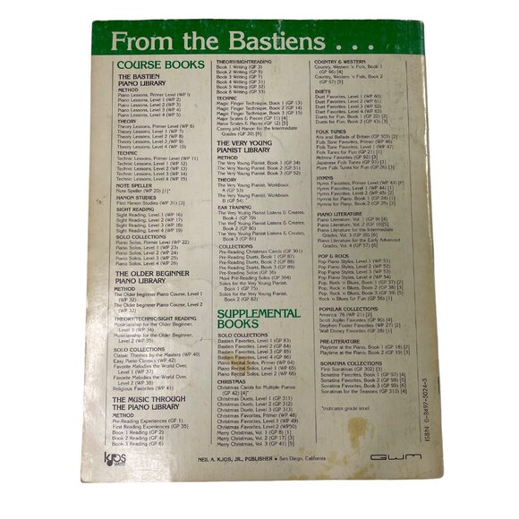 Piano Solos Sheet Music Level 3 Jane Smisor Bastien Library 1976 Vintage u - Picture 5 of 12